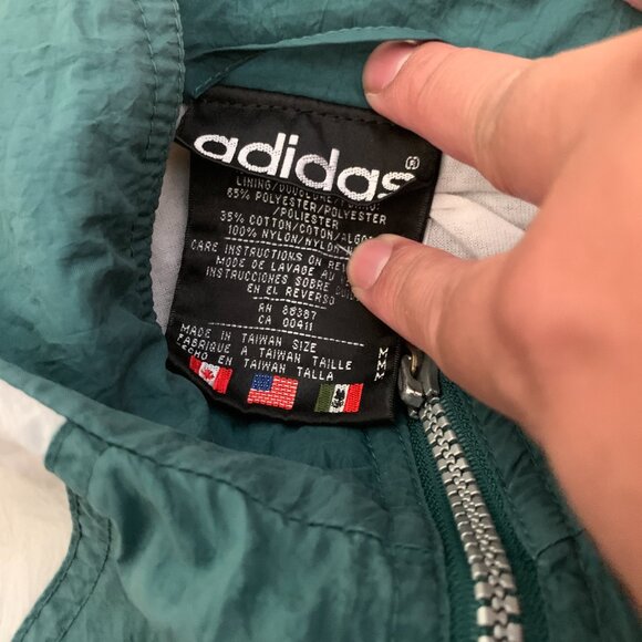 Adidas Vintage Y2K 90s Retro Spell Out Windbreaker Jacket - Picture 3 of 3